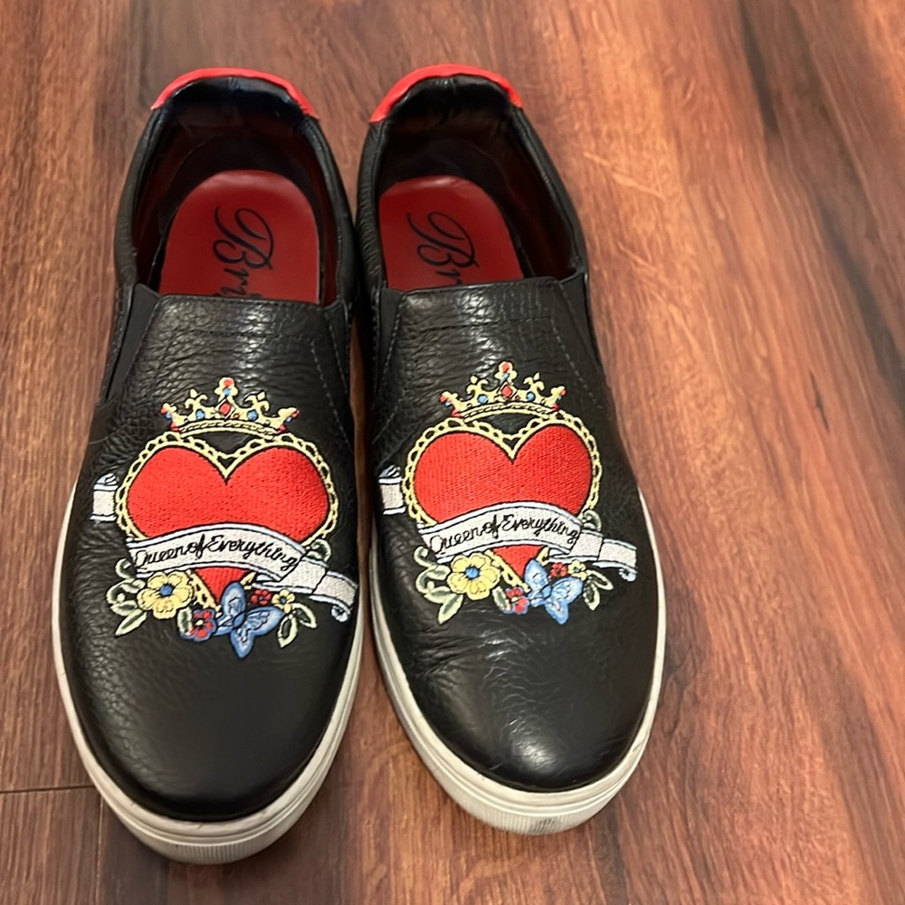 Brighton leather slip on sneakers